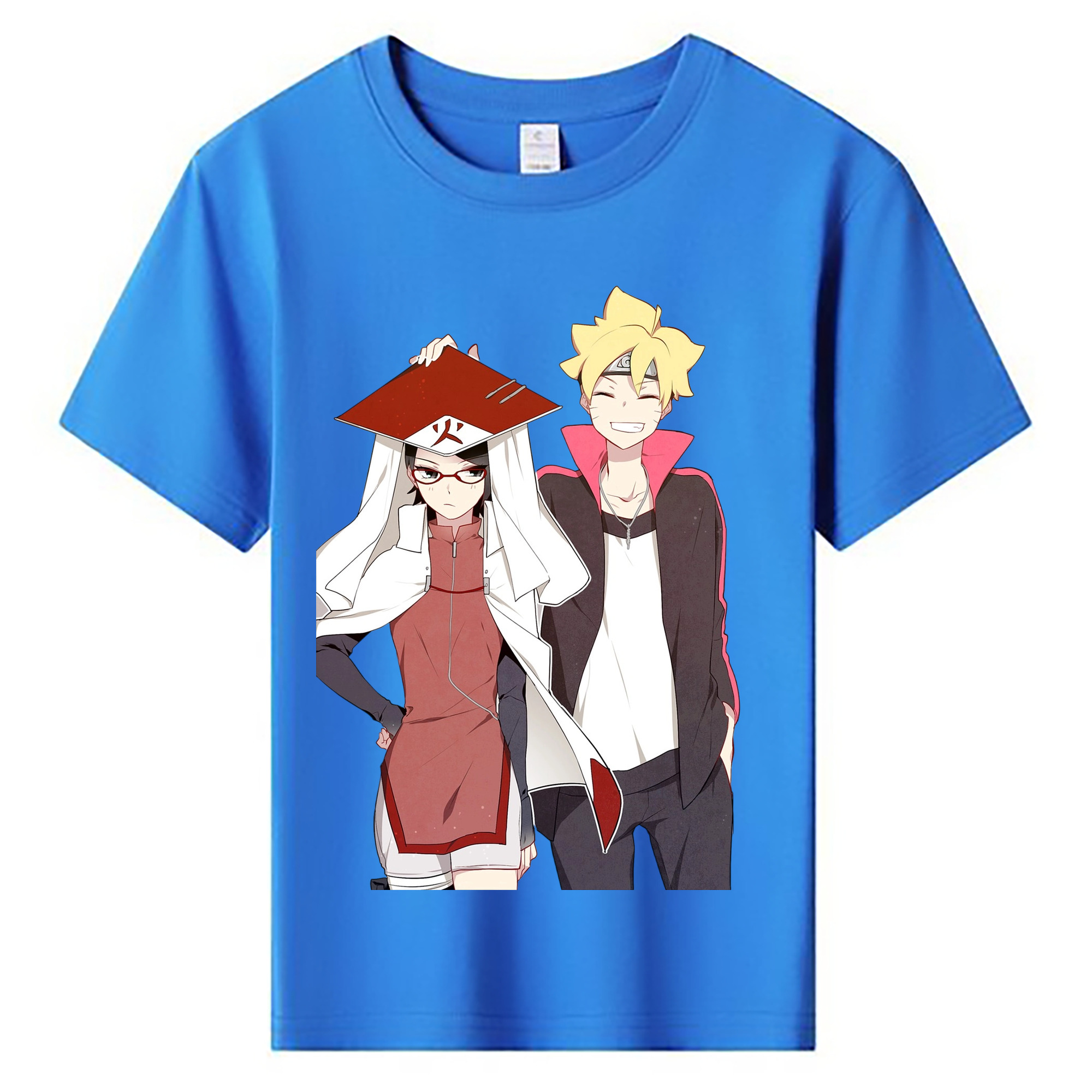 （画像用） NARUTO -ナルト- うちは サラダ Uchiha Sarada 綿100％キッズTシャツ（フロントプリント）